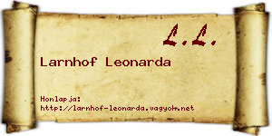 Larnhof Leonarda névjegykártya